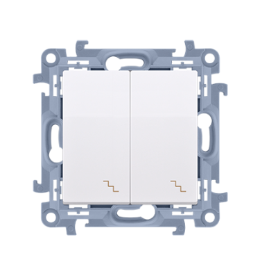 Łącznik schodowy podwójny (moduł) 10AX, z. śrubowe, biały CW6/2.01/11 - Simon 10