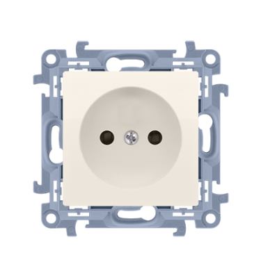 Simon 10 Single socket without grounding 16A, screw, cream CG1.01/41
