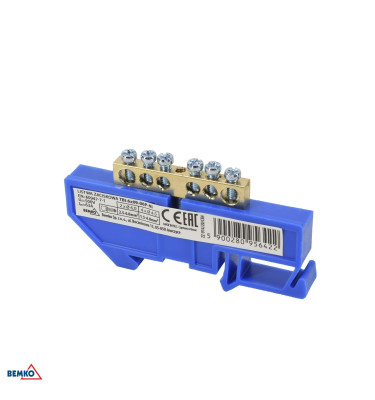 Terminal block for 6X9 6-Track Blue rail A18-TBI-6X09-06P-NI