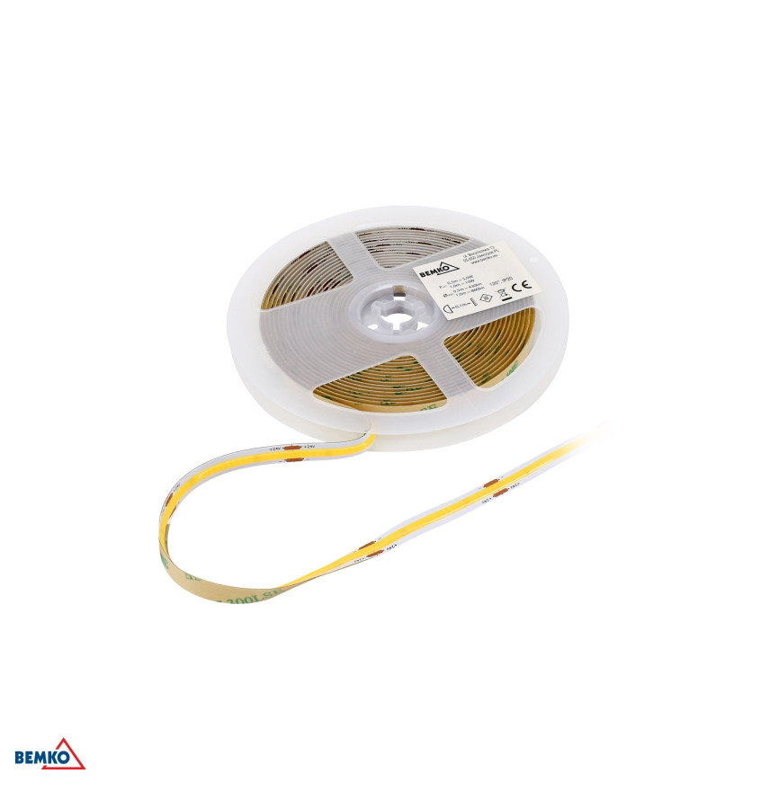 Taśma LED Premium 12V Dc Cob 2400LED/5M 7W/1M Ip20 Biała Zimna D87-LS-COB-2400-IP20-ACW-12V